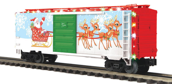 MTH Premier 20-93879 Christmas 40' Box Car with LED Lights O SCALE NEW