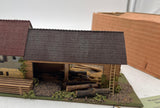 Faller 229 German Sawmill Water Wheel House Vintage West Germany HO SCALE Used Excellent Damaged Box