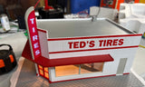 MTH Railking 30-90216 Ted's Tires Single Story Corner Store O SCALE Used Excellent