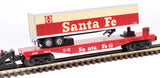 MTH Railking 30-76494 Santa Fe RailKing Flat Car w/40' Trailer O SCALE Used Excellent
