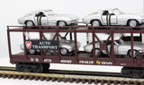 MTH Railking 30-76064 Pennsylvania Auto Carrier Flat Car W/4 63 Corvettes O SCALE Like New