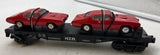 MTH Railking 30-7639 Auto Transportation Flat Car w/1968 GTO Color- Red O SCALE Like New
