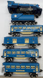 MTH 263e Tinplate Blue Comet Locomotive w/ NYC tender and 4 Cars (as is) O Scale Used Damaged Box as is final sale