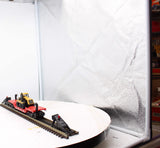 Lionel 6-16955 ATSF Flatcar With Ertl Challenger O Scale Like New Damaged Box