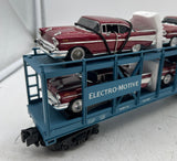 MTH Railking 30-7012B Electro Motive Division Auto Carrier w/ Ertl 57 Chevys O SCALE Like New