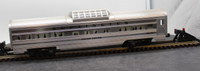 Lionel 6-9579 LIONEL ILLUMINATED BURLINGTON ALUMINUM PASSENGER CAR SILVER KETTLE VISTA DOME CAR O SCALE Used Excellent Damaged Box