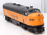 MTH Premier 20-21826-1 Milwaukee Road F-7 A Unit Diesel Engine with Proto-Sound 3.0 Hi-Rail Wheels 44.5 Track Miles O SCALE Like New