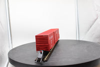 Atlas 7530 ACF 60' S.D. BURLINGTON DECORATED AUTO PARTS BOX CAR 2 rail O SCALE WEATHERED / CUSTOM decorated AS IS Used Damaged Box
