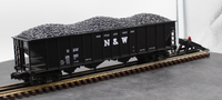 MTH Premier 20-97408 Norfolk & Western 4-Bay Hopper Car . O SCALE Like New Damaged Box
