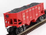Lionel 6476-85 LEHIGH VALLEY 2 Bay Hopper W-Coal load Car (Reproduction) O Scale Like New