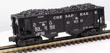 K-Line k-53050 C&O Diecst 2 Bay Hopper with Coal Load O SCALE Used Excellent No Box