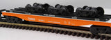 K-Line K691-8011 Timken Bulkhead flat Car with Wheel Load O SCALE Like New