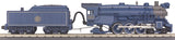 MTH Railking 30-1246-1 Jersey Central 4-6-2 Bantam Pacific Steam Engine Blue Comet Proto-Sound 2.0 Rugged Rails semi scale starter locomotive O SCALE Like New Damaged Box