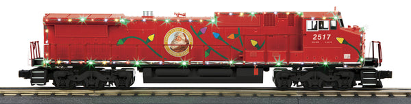 MTH 30-20436-1 Christmas Santa & Friends Dash-8 Diesel Engine With LEDs and Proto-Sound 3.0 Limited O-scale  Used