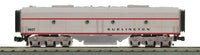 MTH 30-20620-1, 30-20620-3 Burlington Diesel ABA Engine Set (Powered E-8 AA and Non-Pwd B-Unit)  O Scale NEW