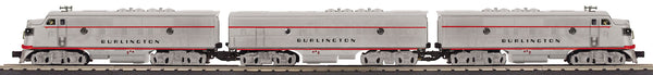 MTH 30-20804-1 Burlington Plated F-3 ABA Diesel Set w/ Proto-Sound 3.0