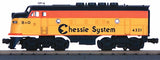 MTH 30-4016-1 & 30-2119 Chessie Construction Set with Dummy Unit