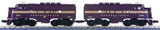 MTH 30-2130-0 PENNSYLVANIA F-3 AA Diesel Set RailKing O Scale Like New