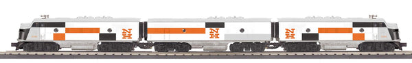 MTH Railking 30-2469-1 New Haven F-3 ABA Diesel Engine Set - New Haven A Units - 2242 & B unit - with Proto-Sound 2.0. O SCALE Like New Damaged Box