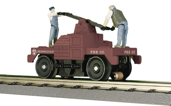 MTH Railking 30-2574 Pennsylvania Operating Hand Car No. 105 O SCALE Used Excellent