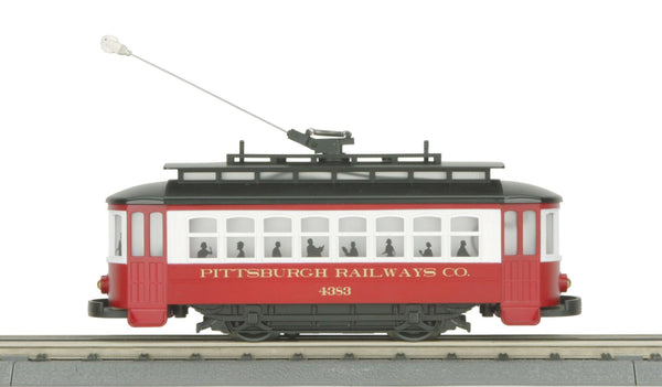 MTH Railking 30-2585 Pittsburgh Bump-n-Go Trolley - Pittsburgh No. O SCALE Like New