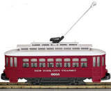 MTH 30-4041-0 NY Transit Trolley set RailKing O Scale Used