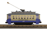 MTH Railking 30-5199 Main Street Bump-n-Go Trolley #210. O SCALE Like New