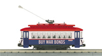 MTH Railking 30-5217 War Bonds Bump-n-Go Trolley #99. O SCALE NEW