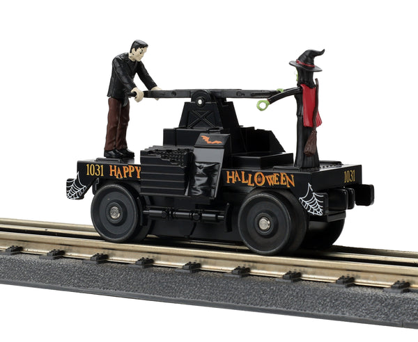 MTH Railking 30-5242 Halloween Operating Hand Car #1031. BLACK O SCALE NEW