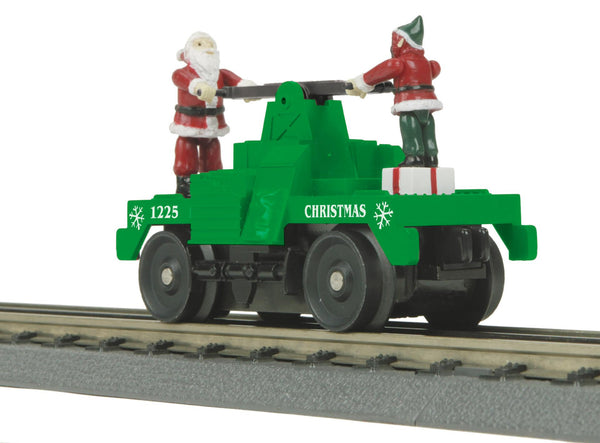 MTH RailKing 30-5256 Christmas Operating Hand Car 1225 limited O SCALE NEW