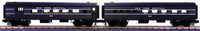 MTH Railking 30-6083 New York Central Lightening Stripe Streamlined Combine/Diner 2-Car Set Combine Car No.:284 Diner Car No.:400 O SCALE Like New Damaged Box