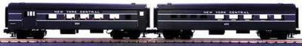 MTH Railking 30-6083 New York Central Lightening Stripe Streamlined Combine/Diner 2-Car Set Combine Car No.:284 Diner Car No.:400 O SCALE Like New Damaged Box