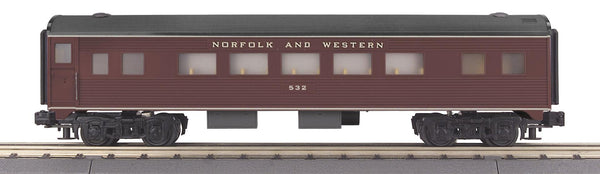 MTH Railking 30-6160 Norfolk & Western N&W O-27 Streamlined Coach Car  O SCALE Like New