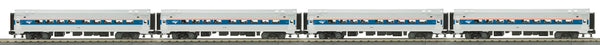 MTH Railking 30-6526 Amtrak 4-Car O-31 Amfleet Coach Set #21168, #21196, #21659, #21689. O SCALE NEW