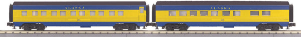 MTH Railking 30-67010 Alaska 2-Car 60' Streamlined Sleeper/Diner passenger set O SCALE NEW