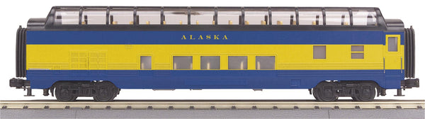 MTH Railking 30-67012 Alaska 60' Streamlined Full-Length Vista Dome Car O SCALE NEW