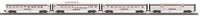 MTH Railking 30-67041 Pennsylvania 4-Car 60' Streamlined ABS Passenger Set #6530, #4001, #1124. & Garden View O SCALE Used Excellent