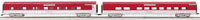 MTH Railking 30-6710 Rock Island Golden rocket  2-Car 60' Streamlined ABS Sleeper/Diner Passenger Set - Smooth Sided - "Golden Goblet" Sleeper, "Golden Crest" Diner. O SCALE NEW