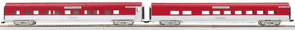 MTH Railking 30-6710 Rock Island Golden rocket  2-Car 60' Streamlined ABS Sleeper/Diner Passenger Set - Smooth Sided - "Golden Goblet" Sleeper, "Golden Crest" Diner. O SCALE NEW