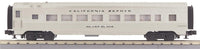 MTH Railking 30-67226 California Zephyr O SCALE RailKing 60' Streamlined Coach Car NEW