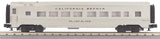 MTH Railking 30-67226 California Zephyr O SCALE RailKing 60' Streamlined Coach Car NEW