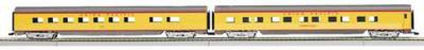MTH Railking 30-6722 Union Pacific 2-Car 60' Streamlined Sleeper/Diner O SCALE NEW
