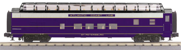 MTH Railking 30-67433 Atlantic Coast Line RailKing 60' Streamlined Full-Length Vista Dome Car O SCALE NEW