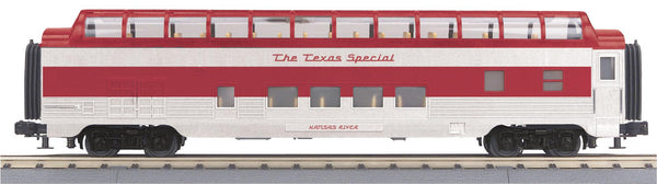 MTH Railking 30-67657 Texas Special RailKing 60' Streamlined Full-Length Vista Dome Car O SCALE NEW