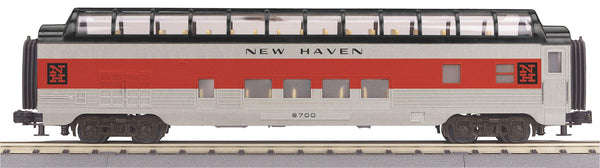 MTH Railking 30-67800 New Haven RailKing 60' Streamlined Full-Length Vista Dome Car - Ocean Bluff O SCALE Like New Damaged Box