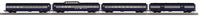 MTH 30-68229 Baltimore & Ohio B&O 4 car 60' Streamlined Passenger Set with 30-68230 2 pack, 30-68231 passenger car AND 30-68232 Vista Dome Car O Scale NEW