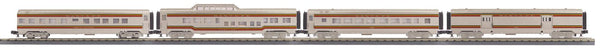 MTH 30-68240 Santa Fe 60' Streamlined 4 car Passenger Set with 30-68241 Sleeper / Diner, 30-68242 Coach Car AND 30-68243 Vista Dome Limited O Scale NEW