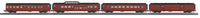 MTH 30-68252 Pennsylvania Railroad PRR 60' Streamlined 4 car passenger set with 30-68253 2 car set, 30-68254 Coach Car, AND 30-68255 Vista Dome O Scale NEW