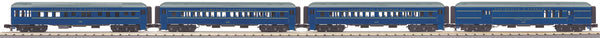 MTH 30-6967, 30-6969 Louisville & Nashville Passenger and Coach Car Set of 5 cars  O Scale Used Excellent No Box As is