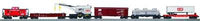 MTH Railking 30-7008 6 Car Set  Louisville & Nashville, Steel Caboose 1067, Box Car 97882, Flat Car with Trailor, 47608, Operating Craine 40029, Gondola 56943, Tank Car 20975 O SCALE Used Excellent